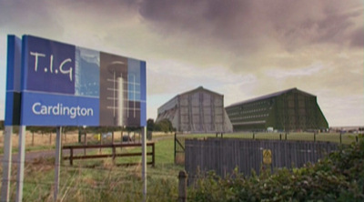 Cardington Sheds (still from Batman Begins Extras DVD release)