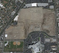 Aerial photo, 2013, following demolition of the studio buildings (Google Earth) - Click to enlarge Aerial photo, 2013, following demolition of the studio buildings (Google Earth)