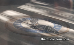Consolidated Vultee logo on the floor of the admin block entrance, seen through the window (September 2010) - Click to enlarge Consolidated Vultee logo on the floor of the admin block entrance, seen through the window (September 2010)