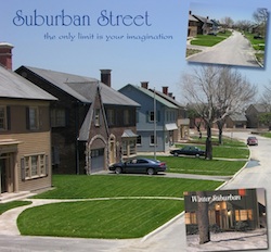 Suburban Street backlot sets (from Downey Studios website, 2010) - Click to enlarge Suburban Street backlot sets (from Downey Studios website, 2010)