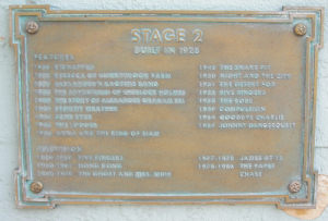 Plaque outside Stage 2 (September 2008) - Click to enlarge Plaque outside Stage 2 (September 2008)