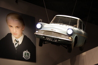 3 - Ford Anglia suspended above the Studio Store entrance with Draco looking on. (c) theStudioTour.com April 2012 - click to enlarge A Selection from Warner Bros Studio Tour - April 2012 - 3 - Ford Anglia suspended above the Studio Store entrance with Draco looking on. (c) theStudioTour.com April 2012