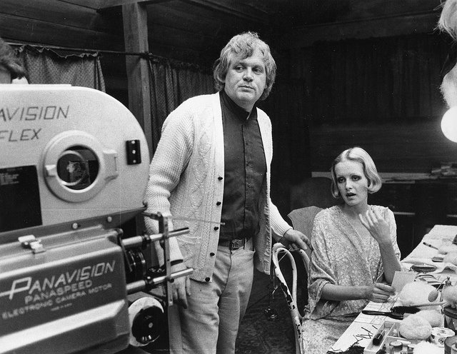 Ken Russell and Twiggy on the set at Elstree (courtesy George Darlow)