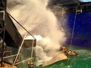 In The Heart of the Sea - In Production - 1 - Leavesden Tank setup - 30 October 2013 (c) Ron Howard