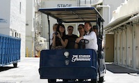 VIP Tour Official Photos - 9 - Although usually a walking tour sometimes production work means a hop on a golf cart.