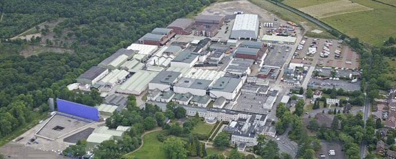 Aerial view of Pinewood Studios (before 2006)