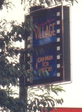 Production Village sign, 1986