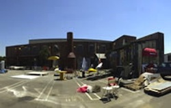 7 - Floating backlot barge in 2001 (from former Ray Art Studios website) - click to enlarge 7 - Floating backlot barge in 2001 (from former Ray Art Studios website)