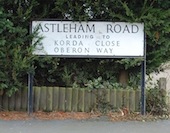 Housing estate on the former Shepperton backlot - Road Names, February 2009 - Click to enlarge Housing estate on the former Shepperton backlot - Road Names, February 2009