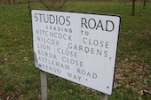 Housing estate on the former Shepperton backlot - Road Names, February 2009 - Click to enlarge Housing estate on the former Shepperton backlot - Road Names, February 2009