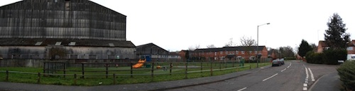 Shepperton Studios - H Stage and housing estate, February 2009 - Click to enlarge Shepperton Studios - H Stage and housing estate, February 2009