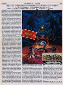 Article from Universal in-house publication (1983) Article from Universal in-house publication (1983)