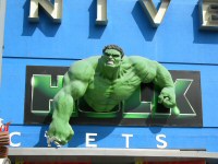 The Hulk above the left ticket windows, April 2006 - Click to enlarge The Hulk above the left ticket windows, April 2006