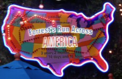 Forrests Run Across America sign, September 2006