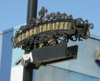 Sign at the side entrance of the theme park, adjacent to the Globe Theatre (September 2006) Sign at the side entrance of the theme park, adjacent to the Globe Theatre (September 2006)