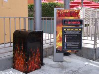 Trash bins have been rethemed (Courtesy of Coasterrealm.com, February 2007)