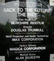 Credit plaque at the exit from the attraction (April 2006)