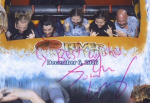 Close-up of Justin and his signature (December 6 2006)