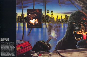 King Kong hand photo opportunity artwork from 1986 brochure King Kong hand photo opportunity artwork from 1986 brochure