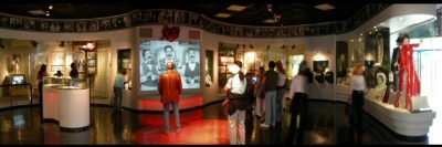 Panoramic view of the interior exhibits (April 2006)