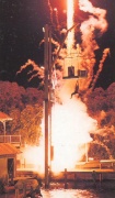Pyrotechnics at night (from 'Universal Studios Hollywood Guide', 1991)