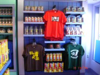 Newly stocked displays on opening day (photo by cb)