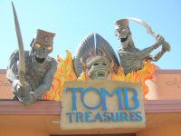 Tomb Treasures sign, April 2006