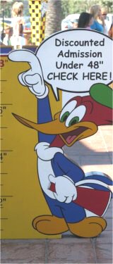 Woody Woodpecker height chart