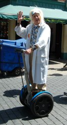 Doc Brown on his Segway, April 2007