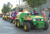 Marvel Comics characters parading around the park, September 2006