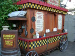 Donkey Waffles stand - Donkey's obviously off on another whirlwind adventure with Shrek (September 2006)