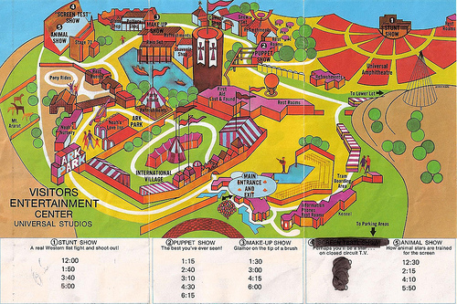 universal studio hollywood map