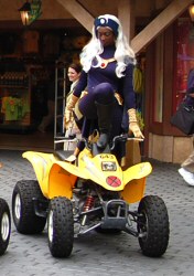 Storm on her quad bike (April 2007) - Click to enlarge Storm on her quad bike (April 2007)