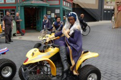 Storm on her quad bike (April 2007) - Click to enlarge Storm on her quad bike (April 2007)