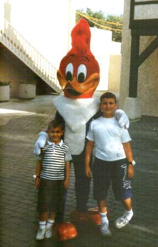 Woody in 1991 with Scott Weller and his brother - Click to enlarge Woody in 1991 with Scott Weller and his brother