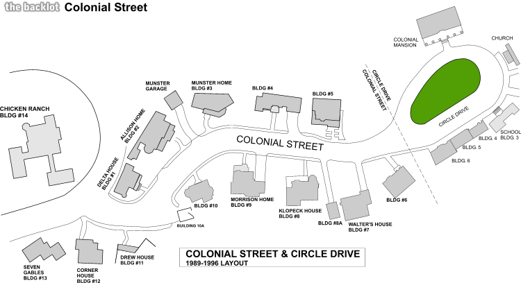 Universal Studios Backlot Map.