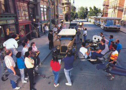 Production on Brownstone Street (from Universal Studios Guide, 1990)