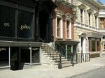 Closer view of the business side of the street, September 2006