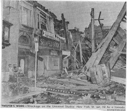 Tornado Damage in New York Street, 1979