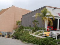 2 - Side of Fire Station 51, themed as Jurassic Park Administration (September 2006) - click to enlarge 2 - Side of Fire Station 51, themed as Jurassic Park Administration (September 2006)