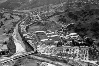 Aerial view of the Universal City Studios lot, 1943