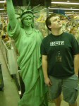 Chris Barr with the Statue of Liberty