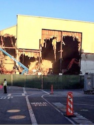 Stage 28 demolition, September 2014 (from @SaveStage28 on Twitter) - Click to enlarge Stage 28 demolition, September 2014 (from @SaveStage28 on Twitter)