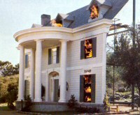 The Burning House facade, seen in 1978
(from 'Inside Universal Studios', 1978)