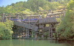 The Collapsing Bridge in better days- photo by Gary Hadley © Universal Studios The Collapsing Bridge in better days- photo by Gary Hadley © Universal Studios