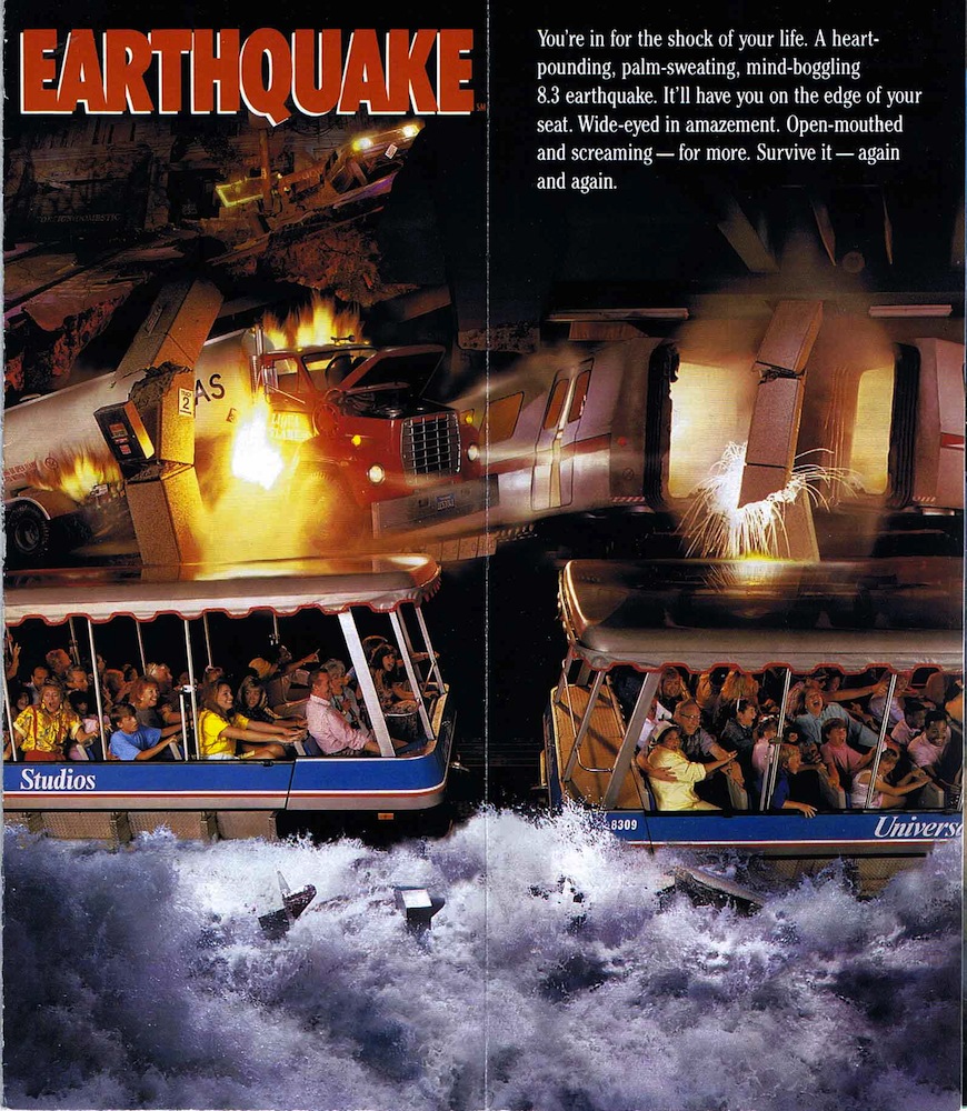 earthquake universal studios hollywood tour studio brochure publicity 1989 thestudiotour studiotour park