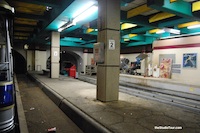 11 - Looking back to the front left corner of the subway station, April 2008 - click to enlarge 11 - Looking back to the front left corner of the subway station, April 2008