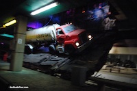 19 - The ceiling has collapsed and the truck is sliding towards the tram!, April 2008 - click to enlarge 19 - The ceiling has collapsed and the truck is sliding towards the tram!, April 2008