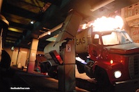 20 - The truck smashes into the pillar and explodes, April 2008 - click to enlarge 20 - The truck smashes into the pillar and explodes, April 2008