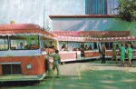 Loading trams at Lankershim Boulevard, 1964